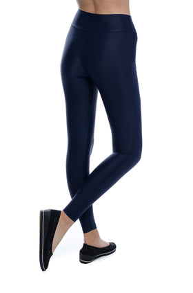 Тъмносин микрофибърен клин с тюлен джоб 3445