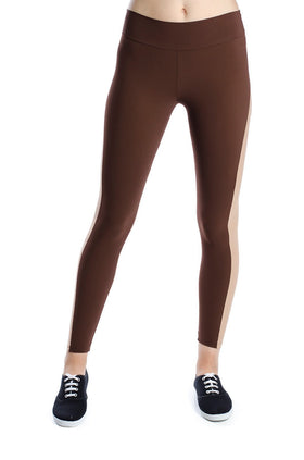 Кафяв микрофибърен клин с телесен кант 3439