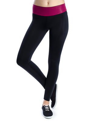 Черен микрофибърен клин с цикламен колан 3441