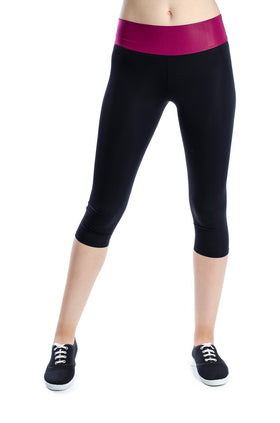 Черен микрофибърен клин с цикламен колан 343-4 (7/8)