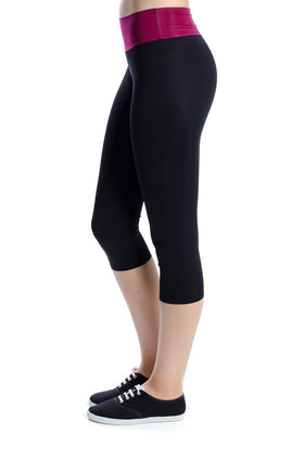 Черен микрофибърен клин с цикламен колан 343-4 (7/8)