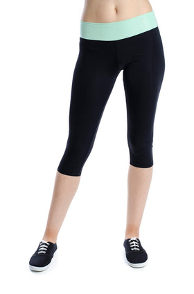 Черен микрофибърен клин с резедав колан 343-4 (7/8)