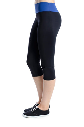 Черен микрофибърен клин със син колан 343-4 (7/8)