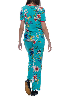 Дамски комплект "Зелени цветя" 3319