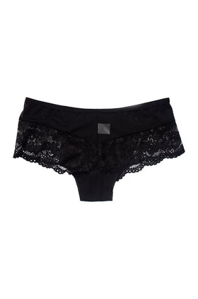 Черна бразилиана с дантела и тюл 4059