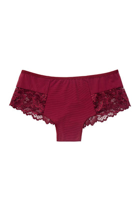 Бразилиана, цвят бордо, с дантела и тюл 4059