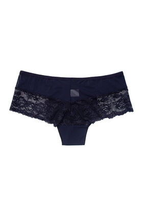 Тъмносиня бразилиана с дантела и тюл 4059