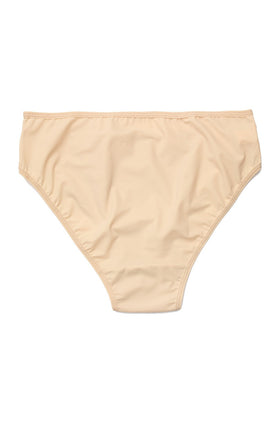 Дълбоки бежови микрофибърни бикини с дантела 2612