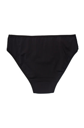 Дълбоки черни микрофибърни бикини с дантела 2612