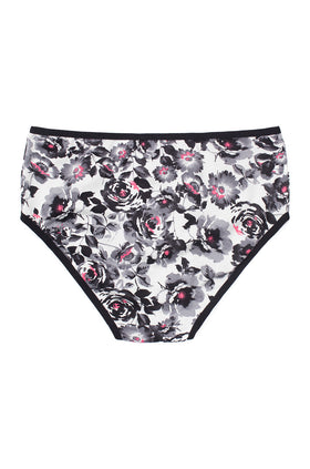 Памучни бикини с щампа "Розово-черни рози" 202