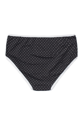 Памучни бикини с щампа "Черно на бели точки" 202