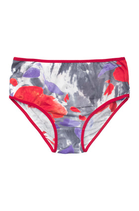 Памучни бикини с щампа "Червен акварел" 202