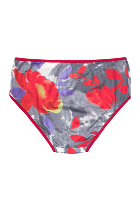 Памучни бикини с щампа "Червен акварел" 202