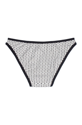 Бели памучни бикини на черни точки 2370