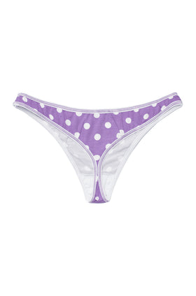 Лилава памучна прашка на бели точки 1242