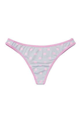 Сива памучна прашка на розови точки 1242