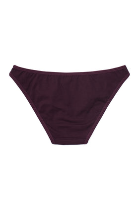 Памучни бикини, цвят патладжан 2362