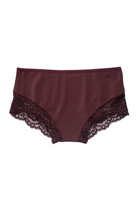 Тъмнолилави микрофибърни боксерки с дантела 4051