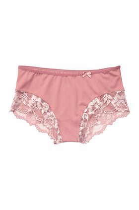 Микрофибърни боксерки с дантела, цвят пепел от рози 4051