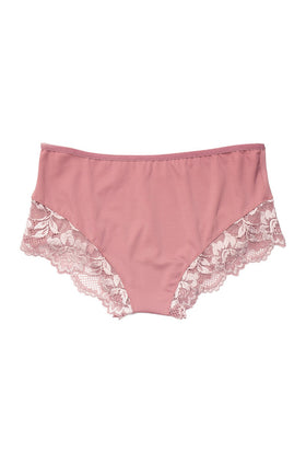 Микрофибърни боксерки с дантела, цвят пепел от рози 4051