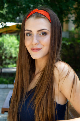 3 бр. коралова памучна лента за коса 701-А