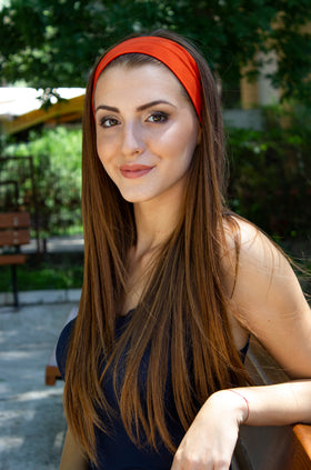 3 бр. коралова памучна лента за коса 701-А