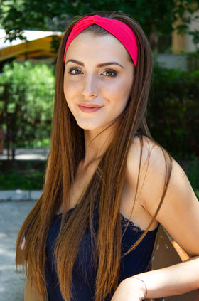 3 бр. цикламена памучна лента за коса 701-А