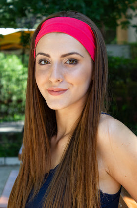 3 бр. цикламена памучна лента за коса 701-А