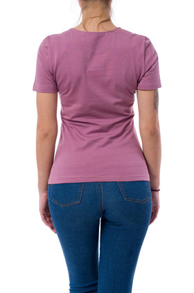 Памучна блуза с къс ръкав в цвят пепел от рози  520-К