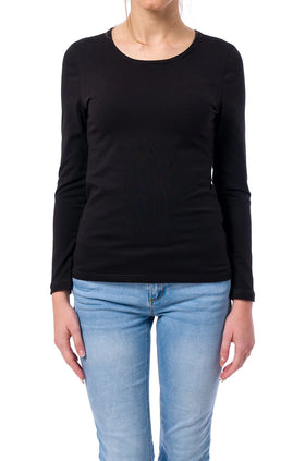 Черна вълнена блуза 564-Д