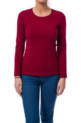 Вълнена блуза, цвят бордо 564-Д